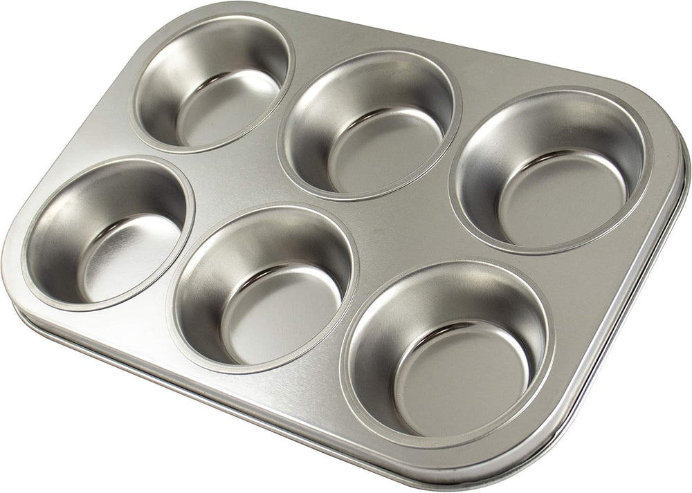 Zenker 62230 Tava pentru copt Cupcake/Muffin 6 buc, Banda 29 X 19,5 X 3Cm, Linie Argintie Matrite si tavi pentru copt Naty Shop