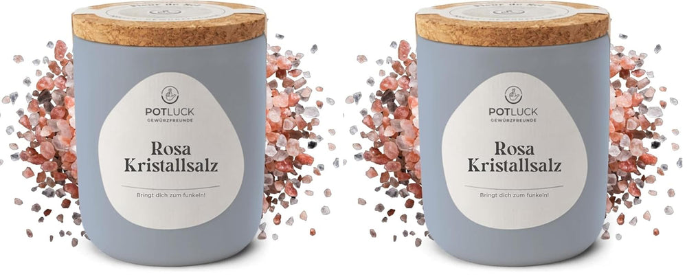 Potluck | Fleur de Sel handgeschöpft | Meersalz im Keramiktopf | 80g | Vegan, glutenfrei und mit natürlichen Inhaltsstoffen