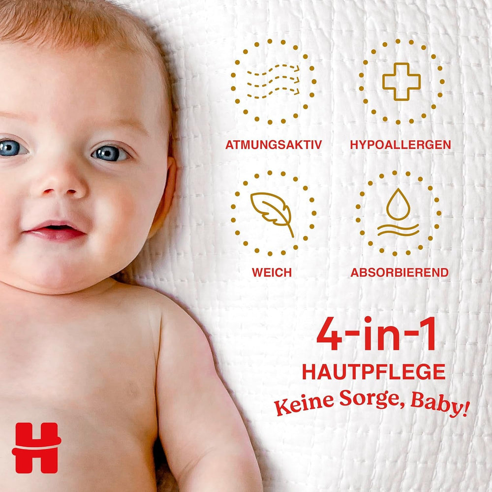 Scutece Huggies pentru nou-născuți, mărimea 1, 100 de scutece (2 x 50), cutie pentru jumătate de lună