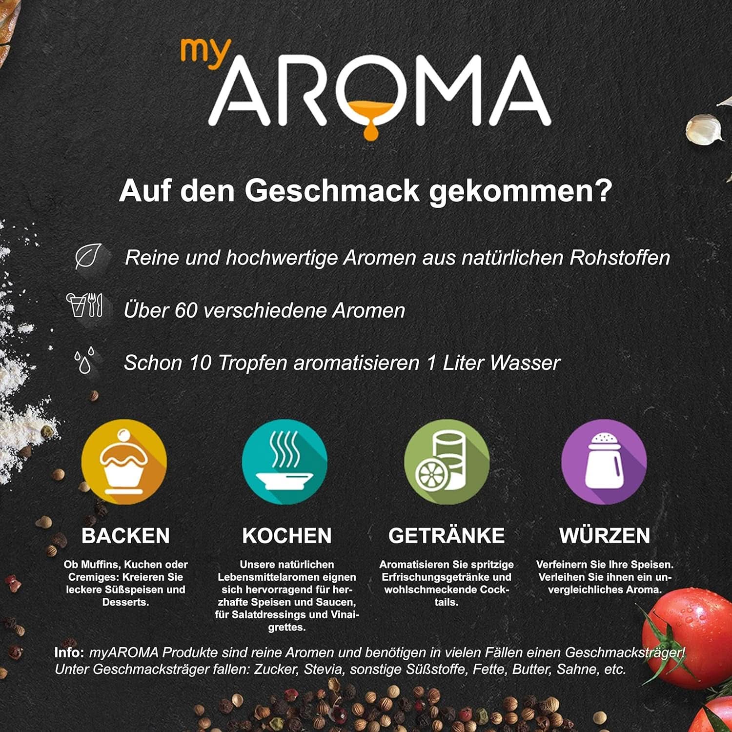 Myaroma | Set: Forest & Meadow - Aromă naturală pură cu aromă de fructe și aromă de fructe (5 x 10 ml) | Fără zahăr și neîndulcit Indulcitori Naty Shop