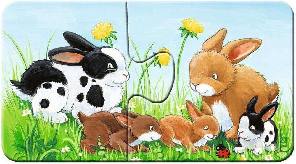 Ravensburger Puzzle pentru copii - 05072 Familii de animale la fermă - Primul meu puzzle cu 9X2 piese - Puzzle pentru copii de la 2 ani Puzzle Naty Shop