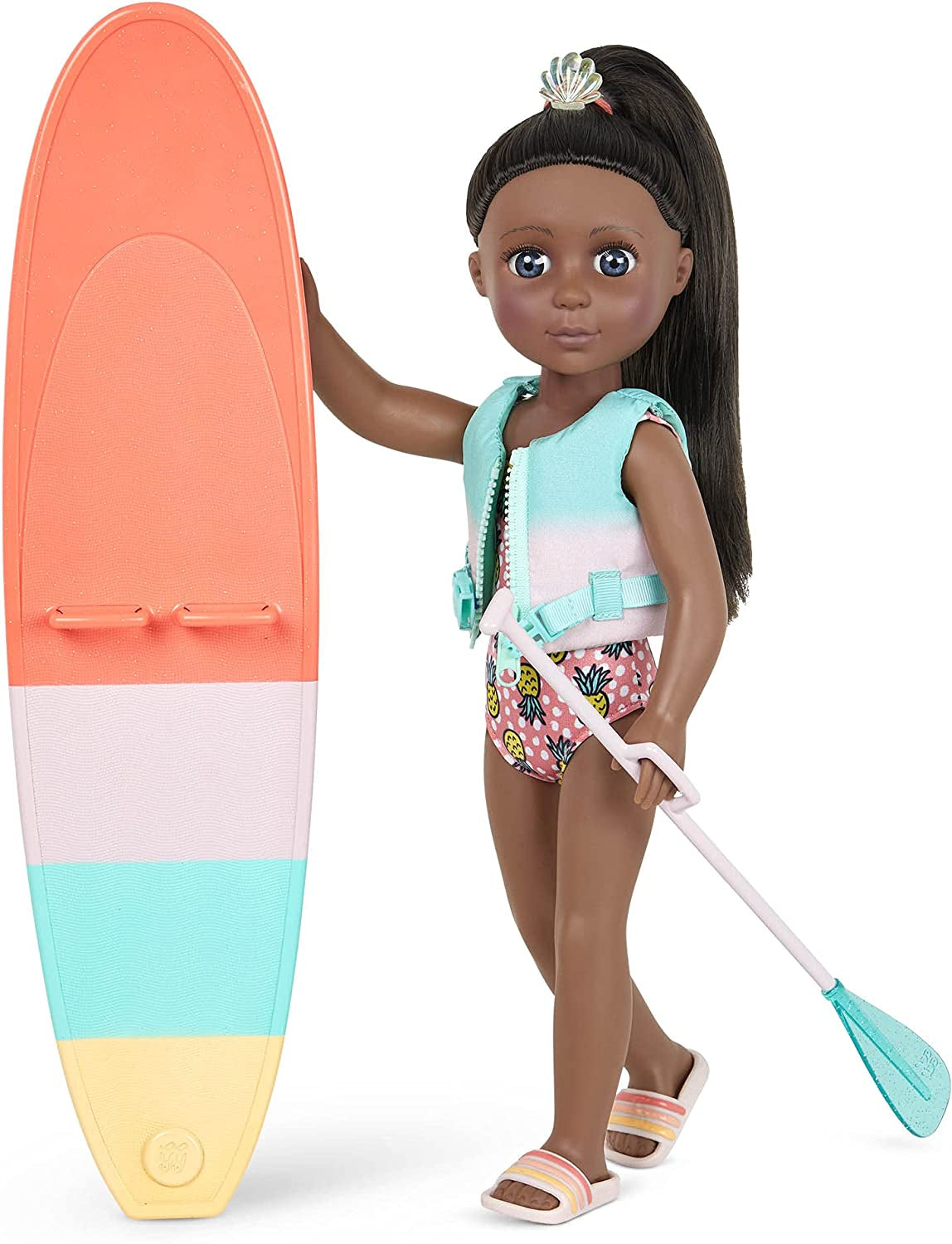 Glitter Girls - Cicely - 36 cm Geburtstagspuppe - Regenbogen Herz Kleid, Geburtstag Hut, Kuchen, Ballon - Poseable Arme & Beine - Rote Haare und grüne Augen - 3 Jahre +