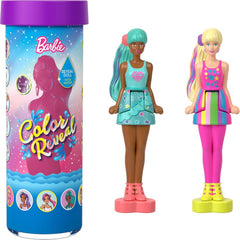 Barbie Mini BarbieLand Reveal-Puppen 5er-Set, ca. 4 cm große Puppen mit Überraschung beim Auspacken, verschiedene Reveals (Stile können abweichen), JCB27
