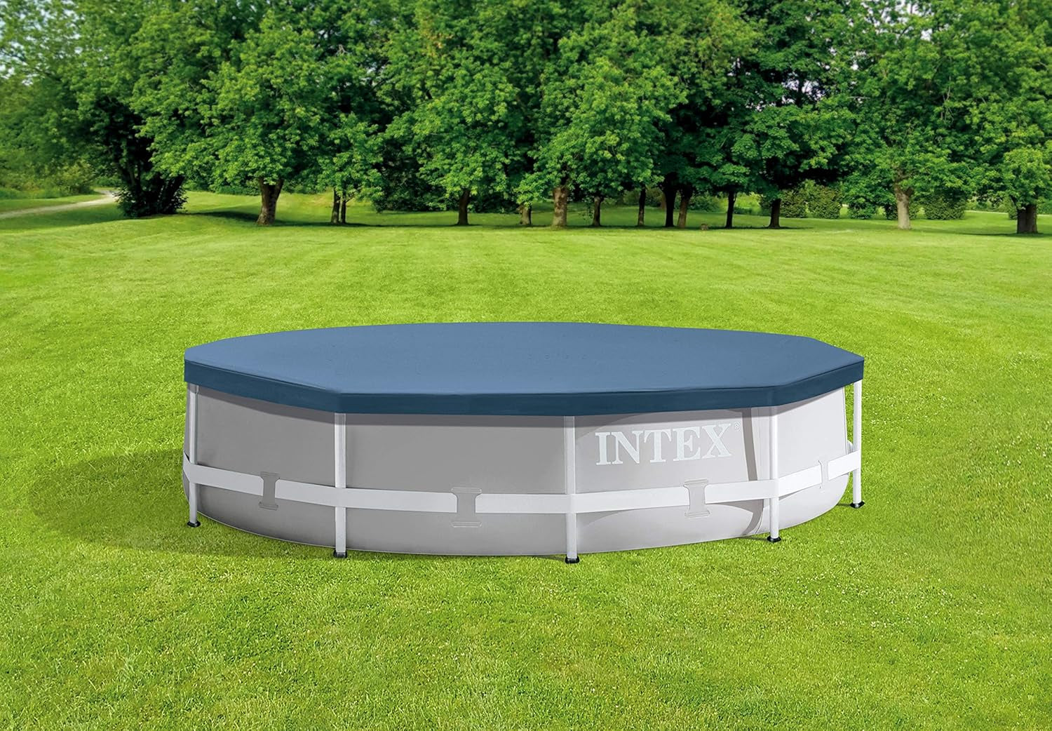 Set piscină Prism Rondo Frame - Ø 305 x 76 cm, gri deschis și capac rotund - Ø 305 cm - Pentru metal și cadru Prism