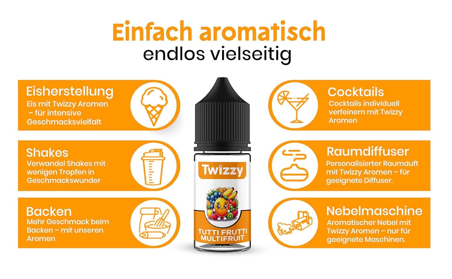 Twizzy Aroma Concentrata Tutti Frutti, 30 ml Arome Naty Shop