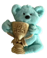 Decoratiune comestibila din zahar, Ursulet bleu Decoratiuni din Pasta de Zahar Nati Shop