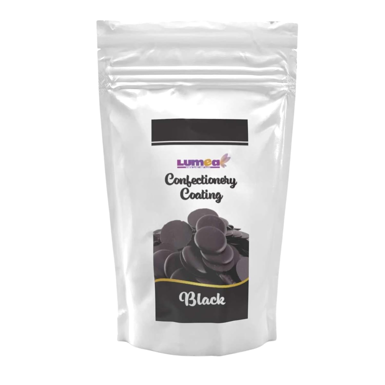 Dekozauber24 couverture drops, alb, 500g, cu aromă de ciocolată albă și vanilie, chipsuri Deco Melts, rezistent la microunde, pentru cake pops, prăjituri, tarte, torturi, picurare sau glazură Pasta de zahar Naty Shop Negru