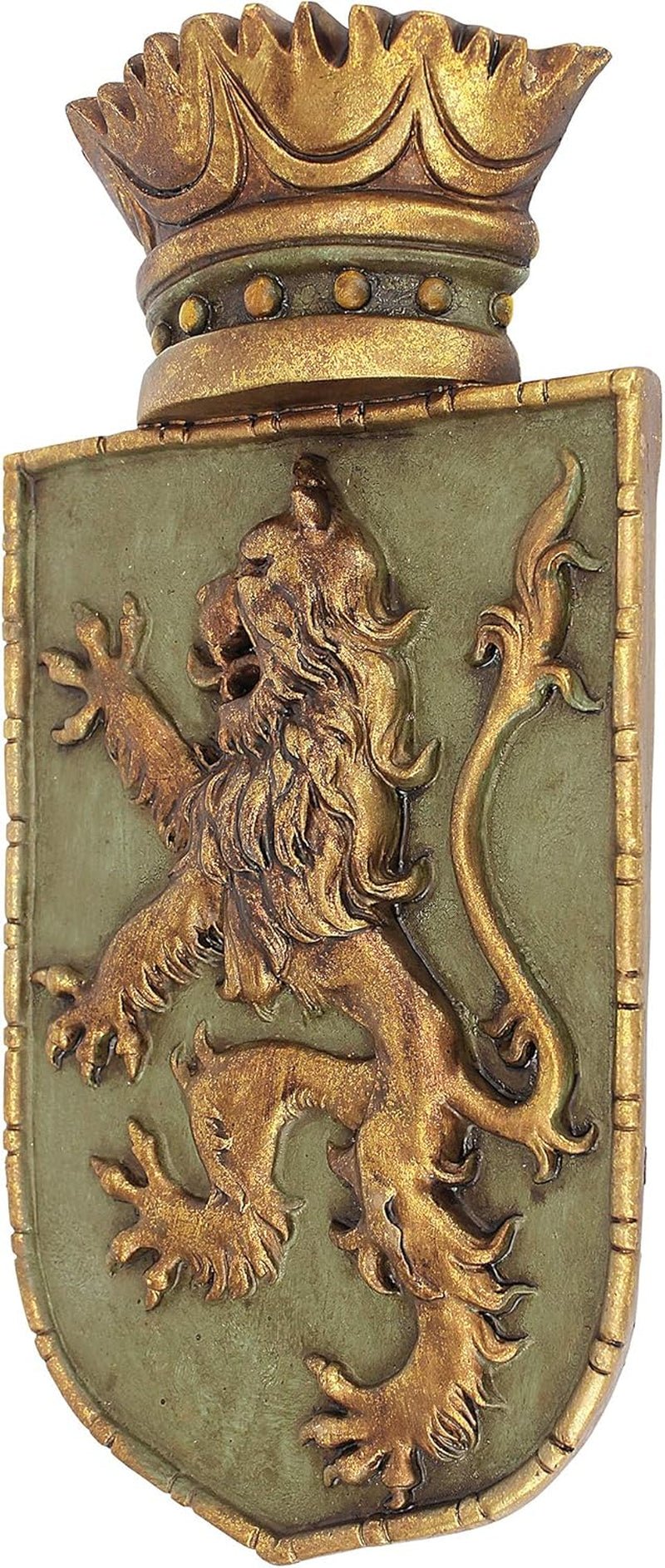 Design Toscano Scut medieval Leu vertical, sculptură murală Statuete si sculpturi Naty Shop