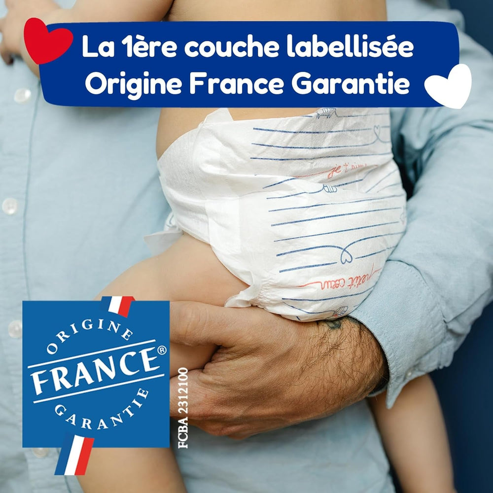 - Windeln Größe 4 (7-18 kg) – gesund und extrem saugfähig – 12 Stunden auslaufsicher – ohne unerwünschte Substanzen – hergestellt in Frankreich – erschwinglicher Preis – 132 Einwegwindeln