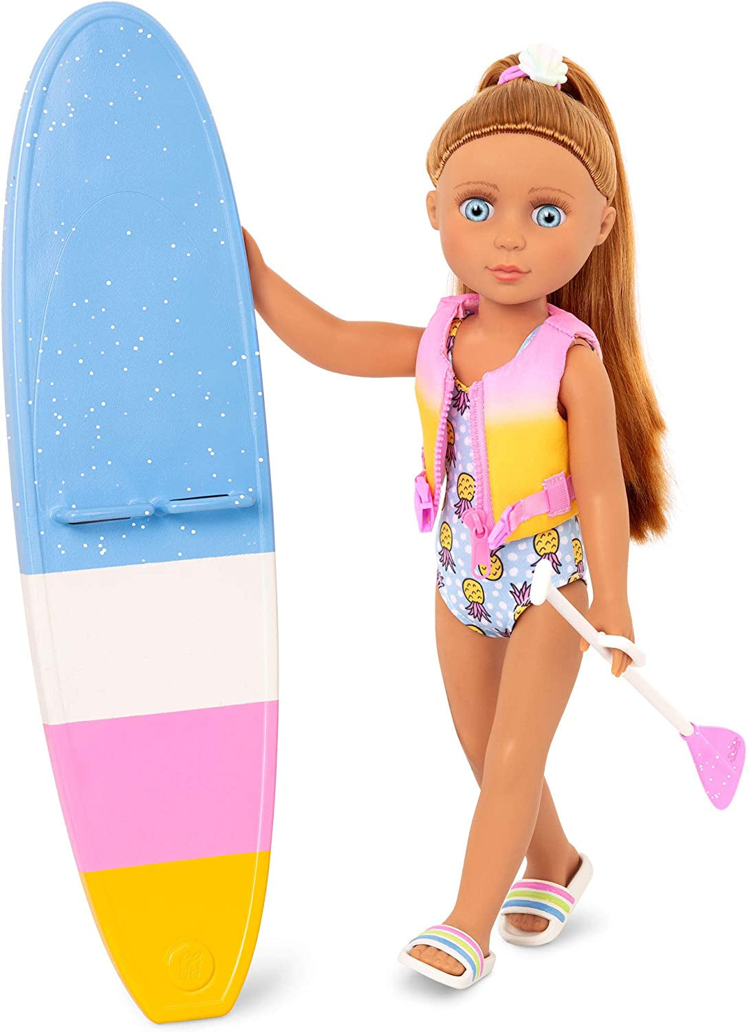 Glitter Girls - Cicely - 36 cm Geburtstagspuppe - Regenbogen Herz Kleid, Geburtstag Hut, Kuchen, Ballon - Poseable Arme & Beine - Rote Haare und grüne Augen - 3 Jahre +
