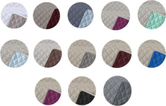 Estoralis | AVA | Cuvertură Boutique Reversibilă | Pentru toate anotimpurile | Culoare - Alb/Taupe | Pentru pat de 140/150/160 cm. pat. (250 X 270 Cm. Ancho X Alto) | Cuvertură cu matlasare Plapumi si pilote Naty Shop
