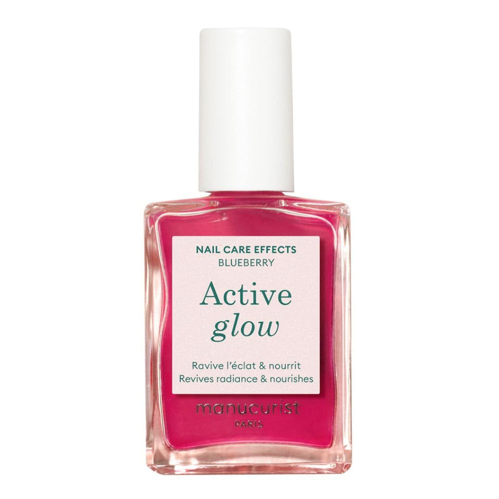 MANUCUIST Îngrijire Oja Repair Active Glow Raspberry (Roz) Bio-Based: Migdale dulci, Zmeură, Oja Hrănitoare și Lucioasă, Efect Roz Transparent - Oja Nude