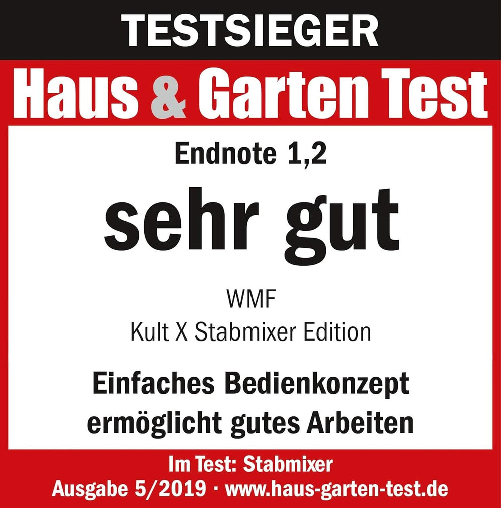 WMF Kult X Edition Stabmixer, Zauberstab 600 W, Pürierstab Edelstahl Mit Variabler Geschwindigkeitseinstellung, Purierstab Edelstahl Matt Bucatarie Naty Shop