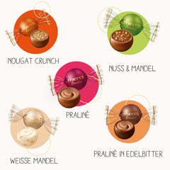 merci lovelies Classic – 1 x 185 g – Cutie de praline cu 5 specialități de ciocolată umplute – Bile de ciocolată pentru a fi împărțite și oferite cadou