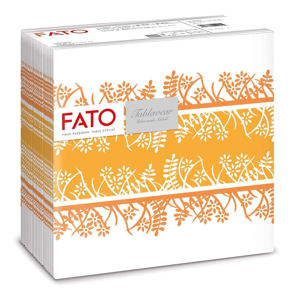 Fato - Șervețele din hârtie uscată, airlaid, efect textil, pachet cu 50 de șervețele, format 40X40 pliate în 4, Tropicana Decor