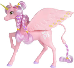 Simba 109480092 - Mia and Me Einhorn Kyara, mit beweglichen Flügeln, Haarclips und Bürste zum Frisieren, 20cm, ab 3 Jahren Rosa