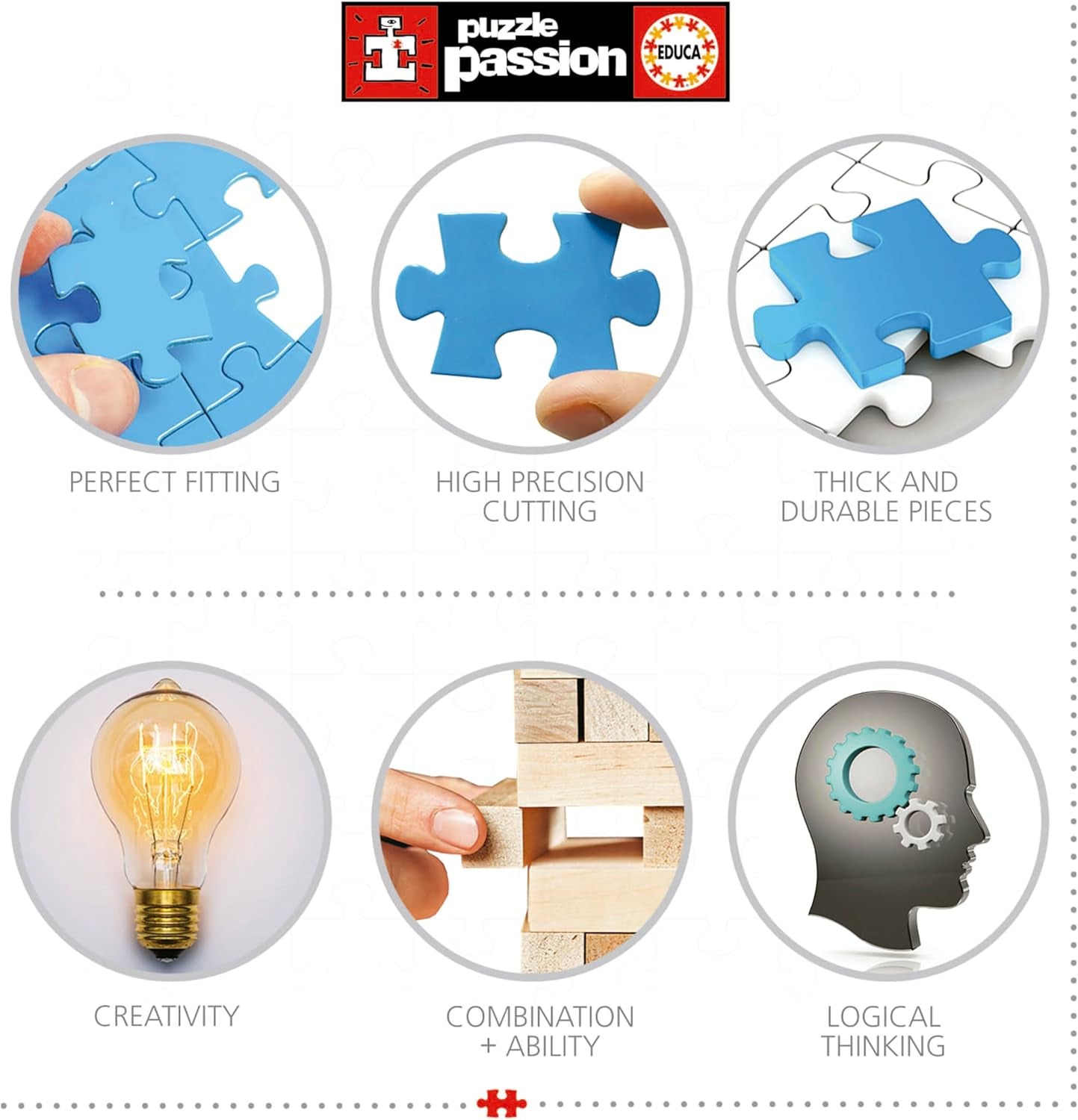 Educa - Puzzle de 1000 de piese pentru adulti | Biblioteca. Dimensiuni: 68 X 48 cm. Include lipiciul de puzzle Fixpuzzle. Pentru 14 ani (19925) Puzzle Naty Shop