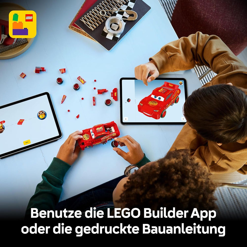 LEGO Speed Champions | Lightning McQueen - Spielzeug zu Cars von Disney Pixar - DIY Deko für Kinderzimmer - Auto Spielset - Kreatives Geschenk für Mädchen, Jungen und Autofans ab 9 Jahren - 77255