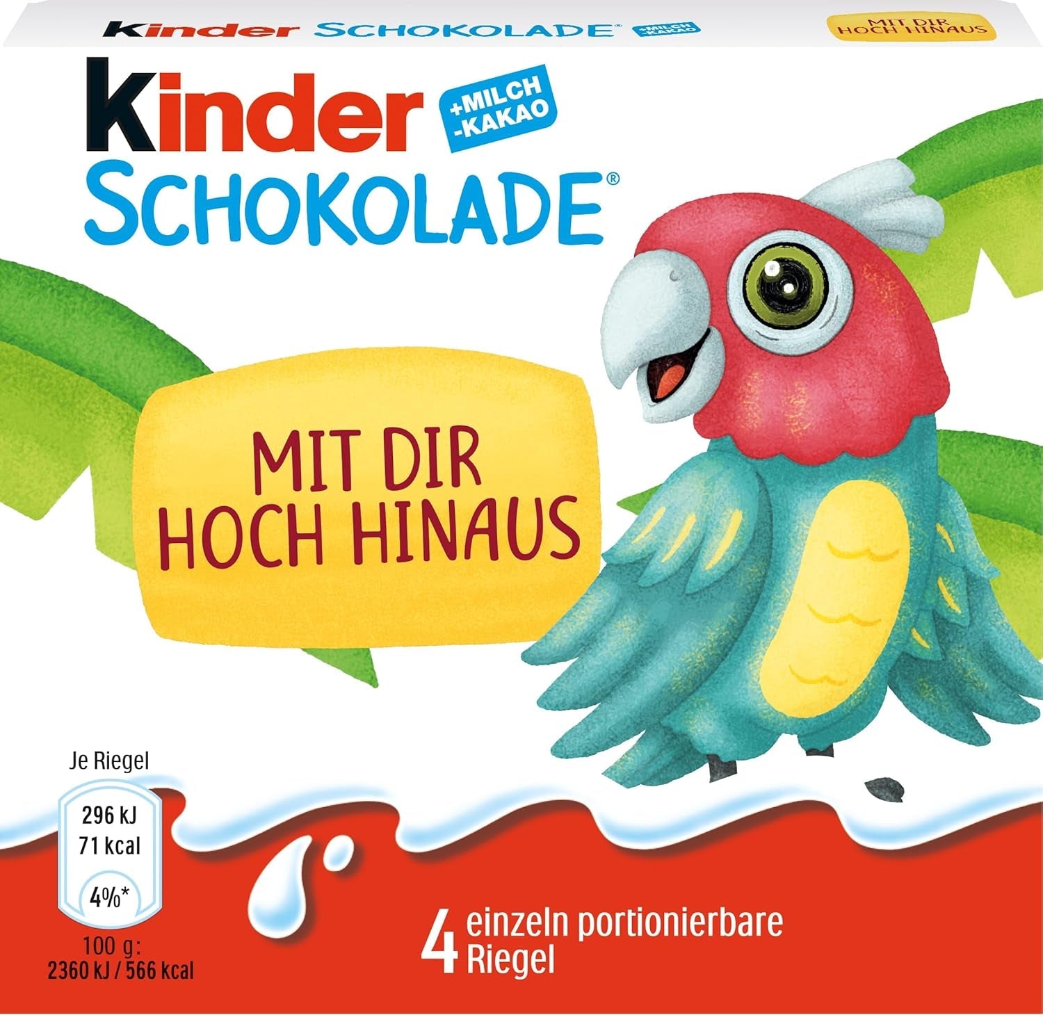 Kinder Chocolate (20 x 50g) – Cadou de Ziua Îndrăgostiților pentru el și ea, dulciuri pentru Carnaval și Mardi Gras – Batoane de ciocolată din ciocolată cu lapte umplută – 20 de pachete a câte 4 batoane individuale fiecare