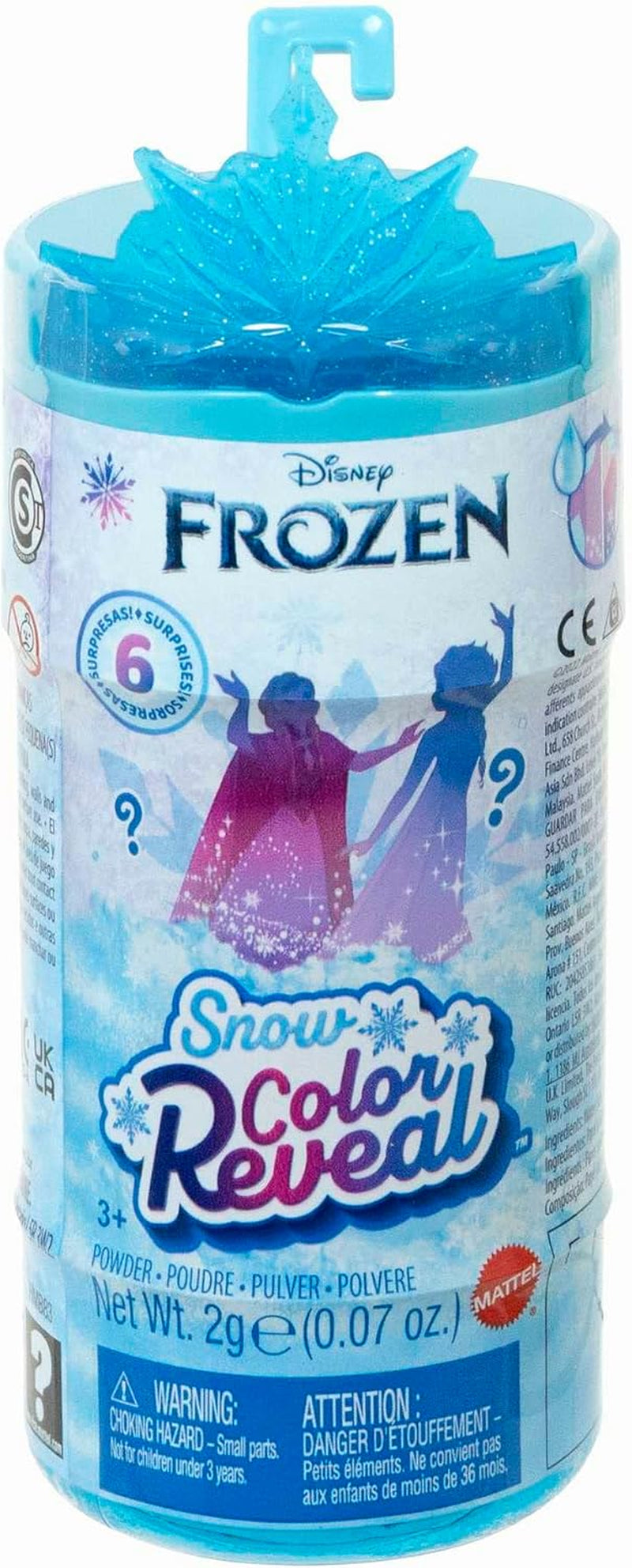DISNEY Die Eisköniging - Snow Color Reveal Puppen mit 6 Überraschungen, inklusive königlichem Zubehör und Haarschmuck-Deckel, für Kinder ab 3 Jahren, HMB83