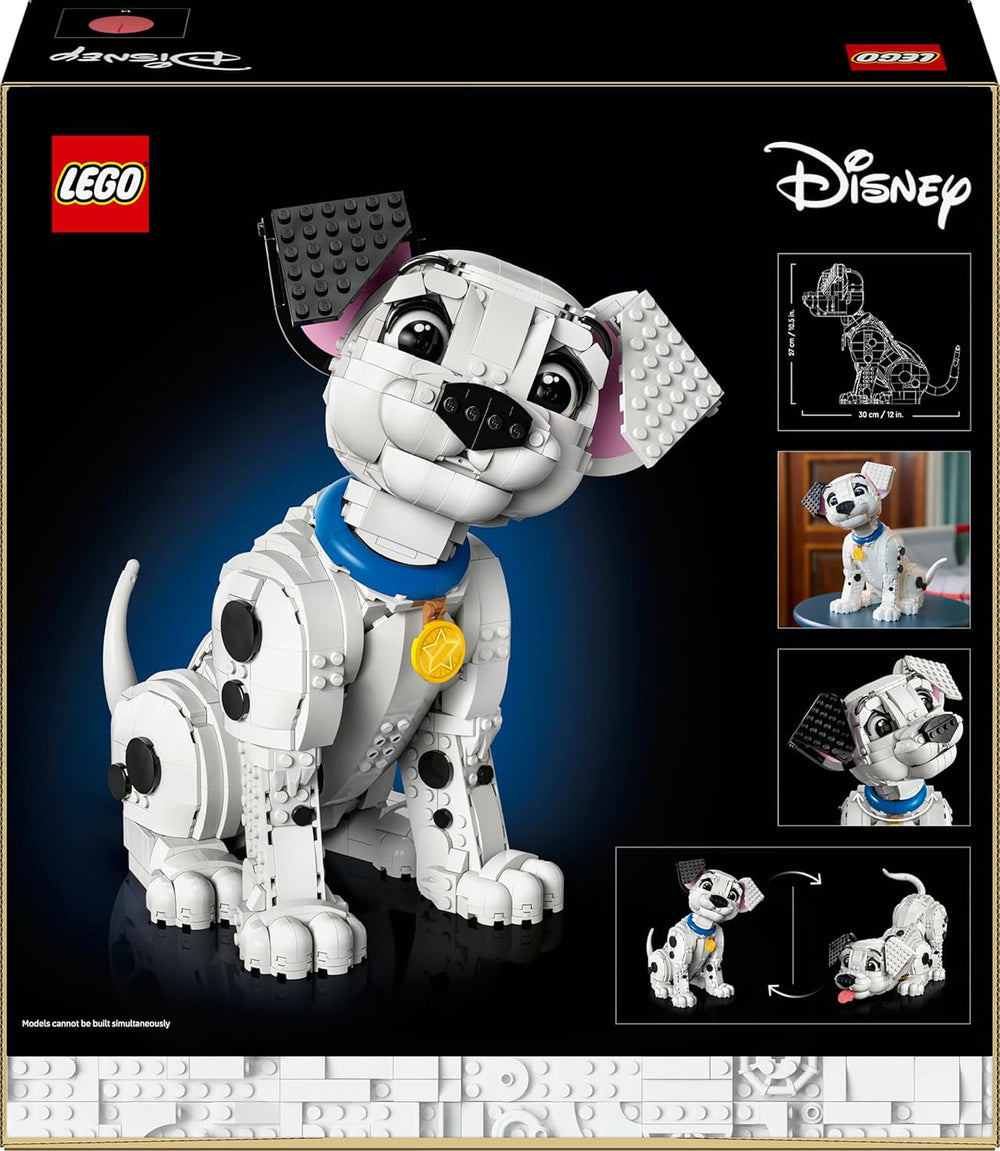 LEGO ǀ Disney Welpe aus 101 Dalmatiner - Individuell gestalltbares Bauset für Erwachsene - Verwandelbar in 6 süße Hunde mit drehbarem Kopf und Schwanz - DIY Deko - Geschenkidee für Fans - 43269