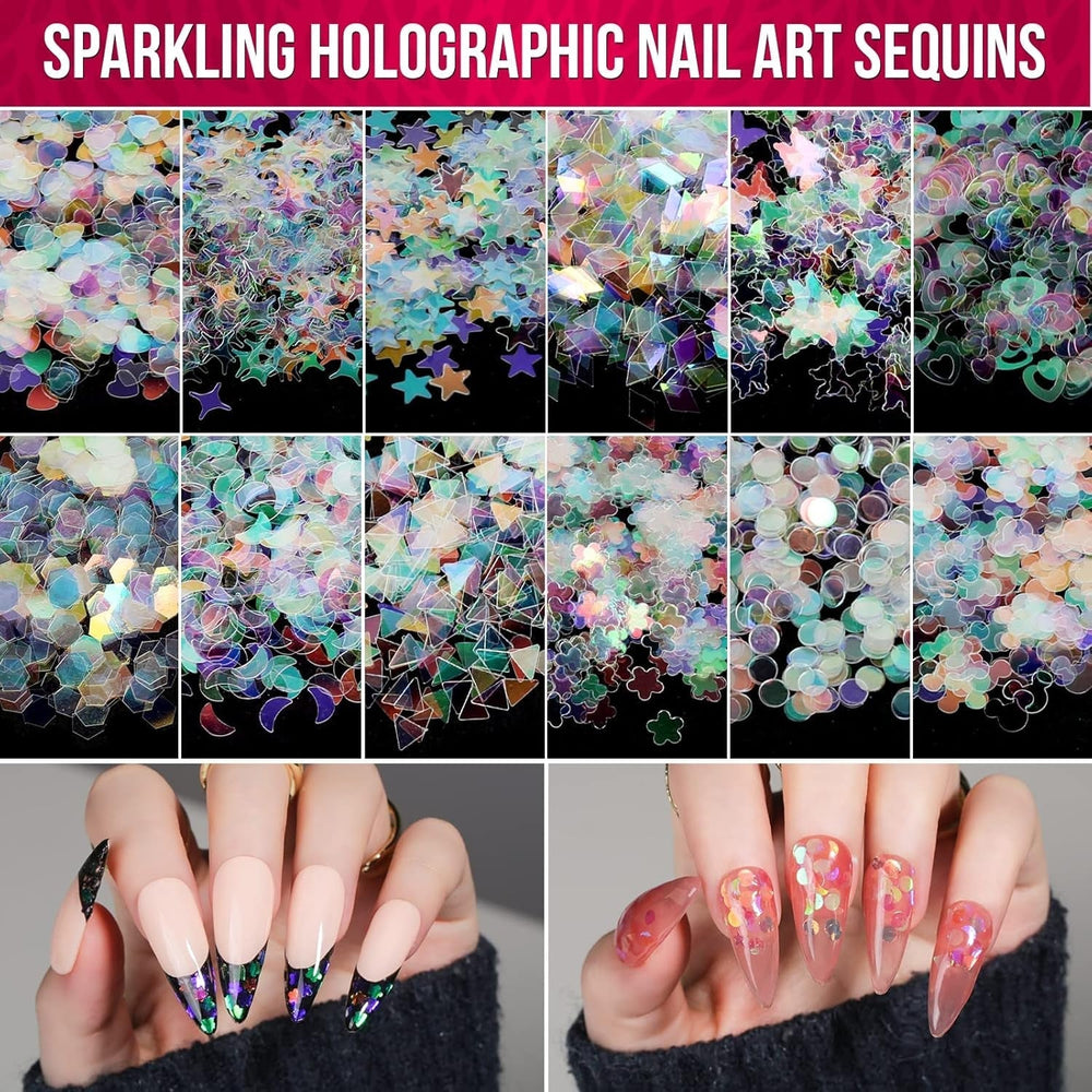FANDAMEI Nail Art Pinsel Set, 15 Stücke Pinsel Für Gelnägel Nagel Pinsel, 5 Stücke Dotted Pen, 10 Rolle Streifenband Nägel, Strasssteine Nägel, Ultra Dünn Nagel Pailletten Für Nagelkunst Maniküre Set