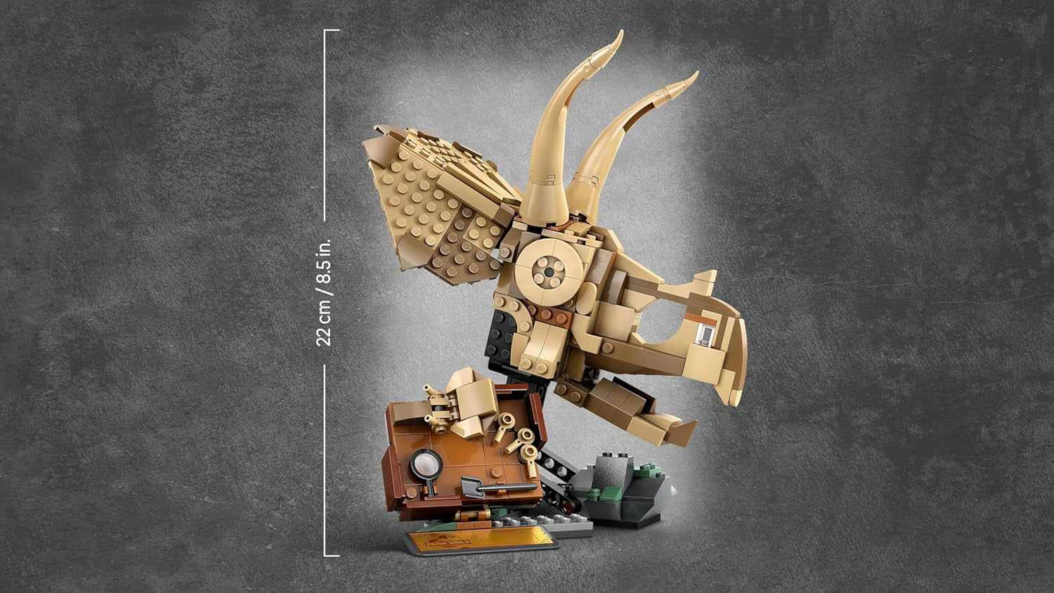 LEGO Jurassic World Dinosaurier-Fossilien: Triceratops-Schädel Modell, Dinosaurier Spielzeug für Jungen und Mädchen ab 9 Jahren, Geschenk für Kinder und Jurassic World Fans 76969