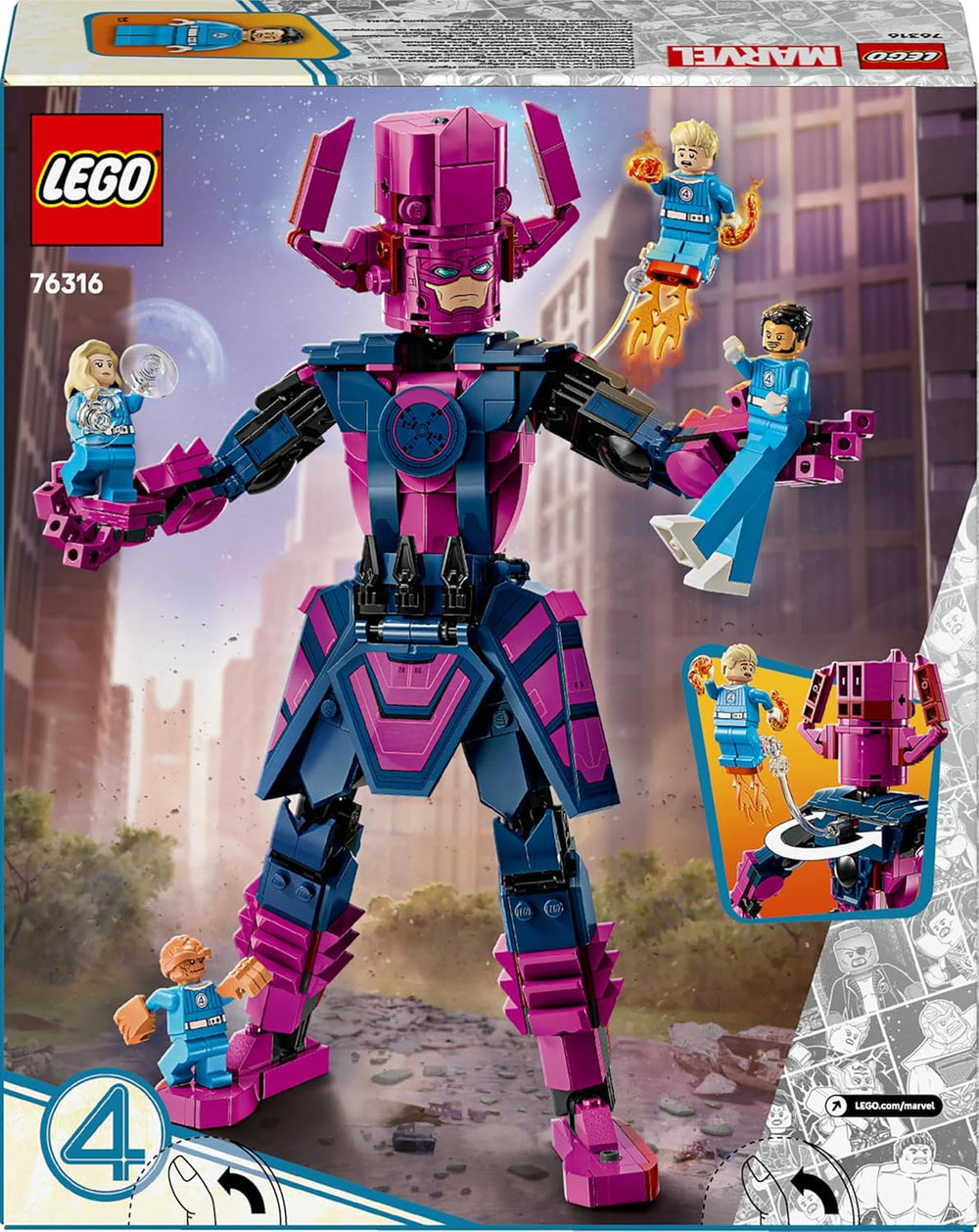 LEGO ǀ Marvel Fantastic Four vs. Galactus Baufigur - Bauset mit Superhelden - Spielset mit The Thing, Invisible Woman und Human Torch - Kreatives Geschenk für Jungen und Mädchen - 76316
