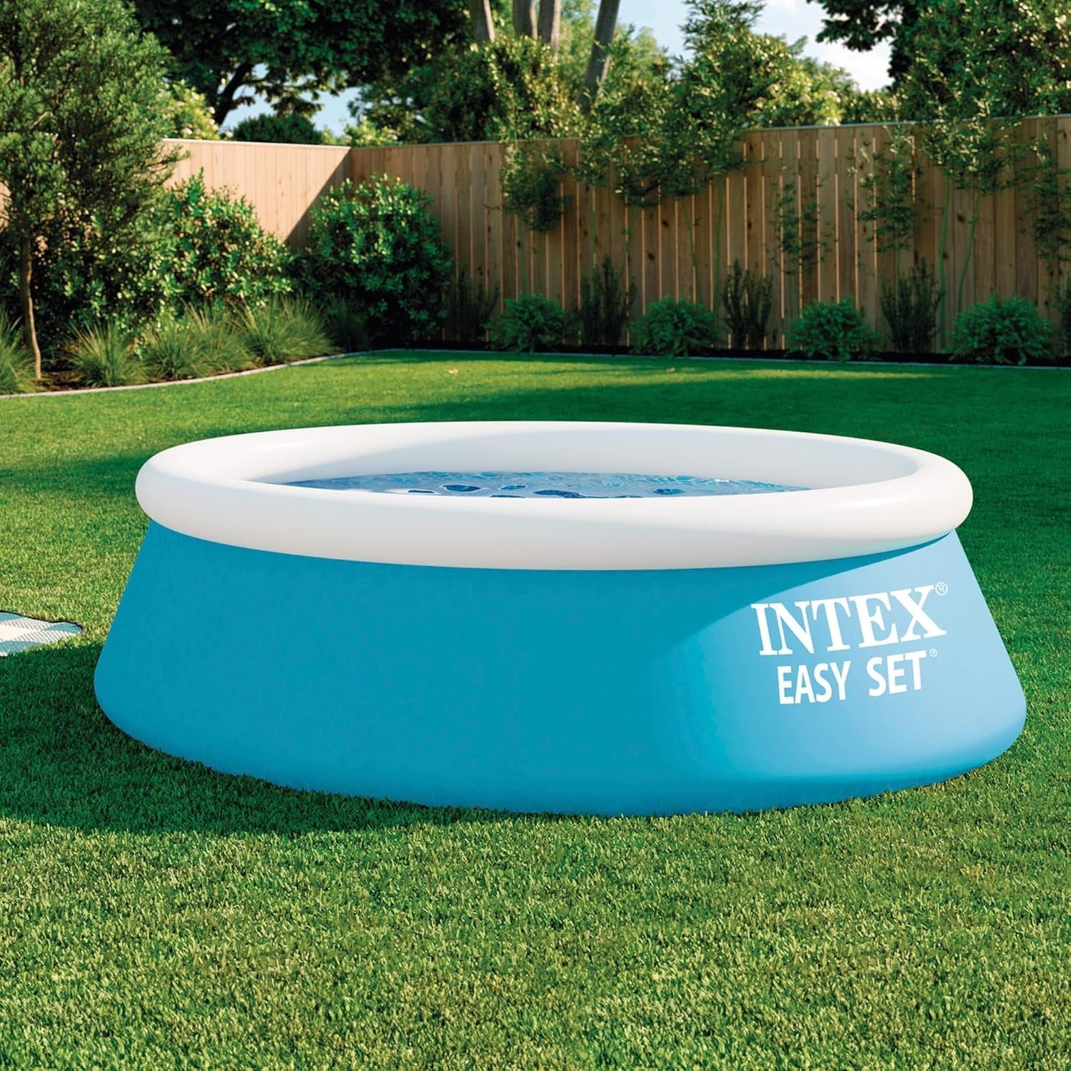Piscină supraterană Intex Easy Set - pentru copii, 183cm x 183cm x 51cm, 28101NP, albastră