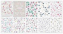 JMEOWIO Nagelsticker Frühling Blumen 10 Blatt Nail Art Sticker Selbstklebend Nagelaufkleber Buntes Sommer Blumen Dekoration Nageldesign Zubehör