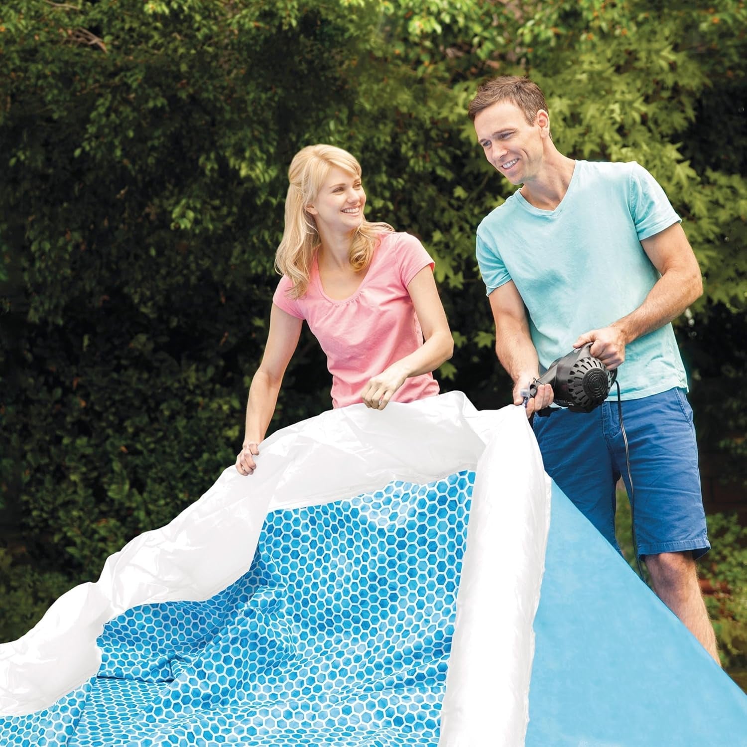 Piscină supraterană Intex Easy Set - pentru copii, 183cm x 183cm x 51cm, 28101NP, albastră