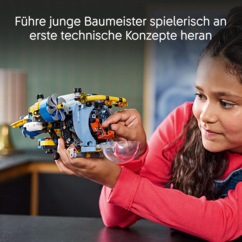 LEGO Technic Tiefseeforscher U-Boot Spielzeug, Bauspielzeug für Kinder, Jungen und Mädchen ab 9 Jahren, kreative Geschenkideen zum Geburtstag, baubares Fahrzeug, mit drehenden Propellern 42201
