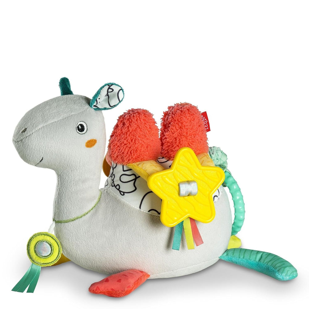 Fehn cutie muzicală copil elefant în lună - broderie "Glow-in-the-dark" cu melodia "The moon has risen" - jucărie de pluș pentru a vă ajuta să adormiți - jucărie pentru copii în mișcare și acasă - de la 0+ luni Jucarii Bebe Naty Shop Cămilă