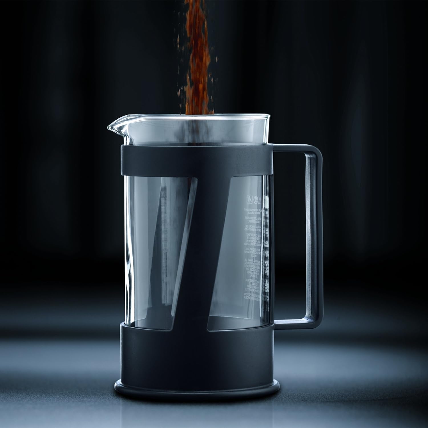 Cafetieră Bodum CREMA (sistem French Press, filtru permanent din oțel inoxidabil, capac de siguranță, 0,5 litri) neagră