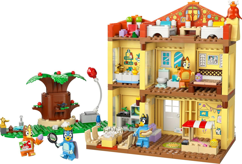 LEGO Bluey: Blueys Haus - Modulares Spielzeug mit Räumen, Garten, 4 Minifiguren und Zubehör - Geschenk zum Geburtstag für Mädchen & Jungen ab 4 Jahren oder Fans der TV-Serie - 11203