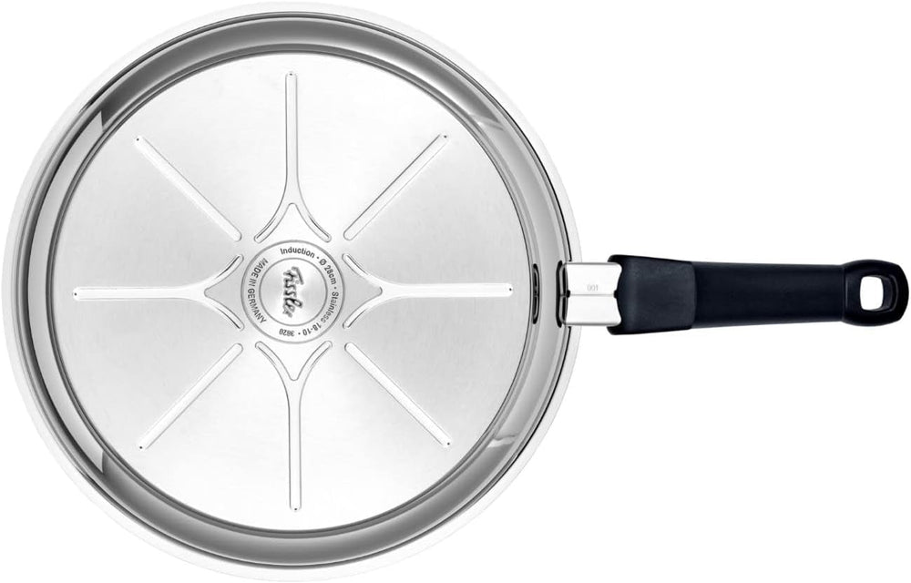 Fissler Adamant Premium, tigaie din oțel inoxidabil, neaderentă, rezistentă la zgârieturi - Inducție Oale si Tigai Naty Shop