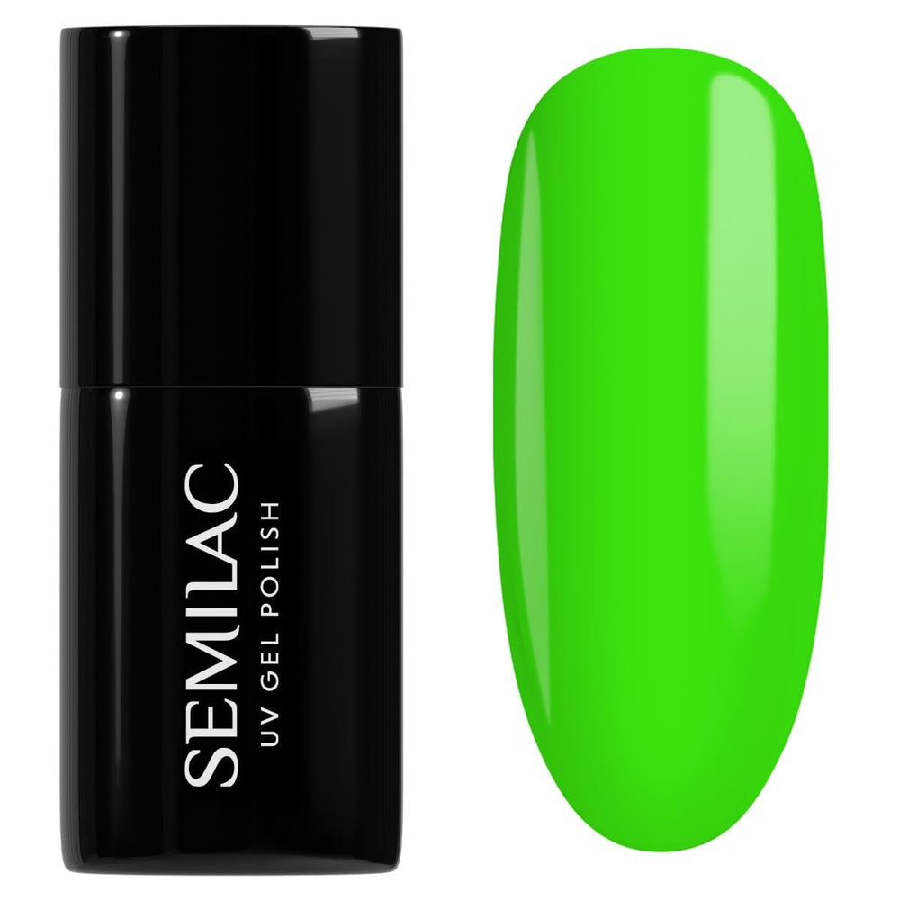 Oja UV Semilac Hybrid 447 Loco Lime 7ml Colecția Neonz