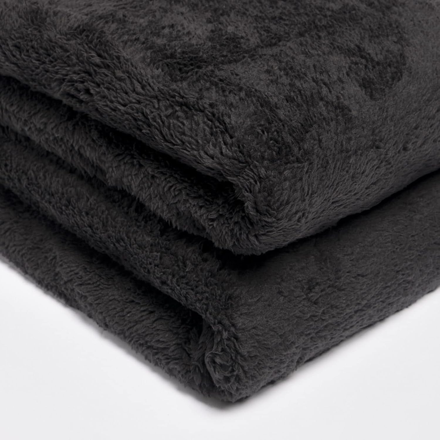 Brentford's Teddy Fleece Blanket, Pătură mare pentru pat, plușată, super moale, caldă, pentru canapea, pat, cuvertură de pat, negru - 150 X 200 Cm Paturi si Cuverturi Besuche den Brentfords-Store