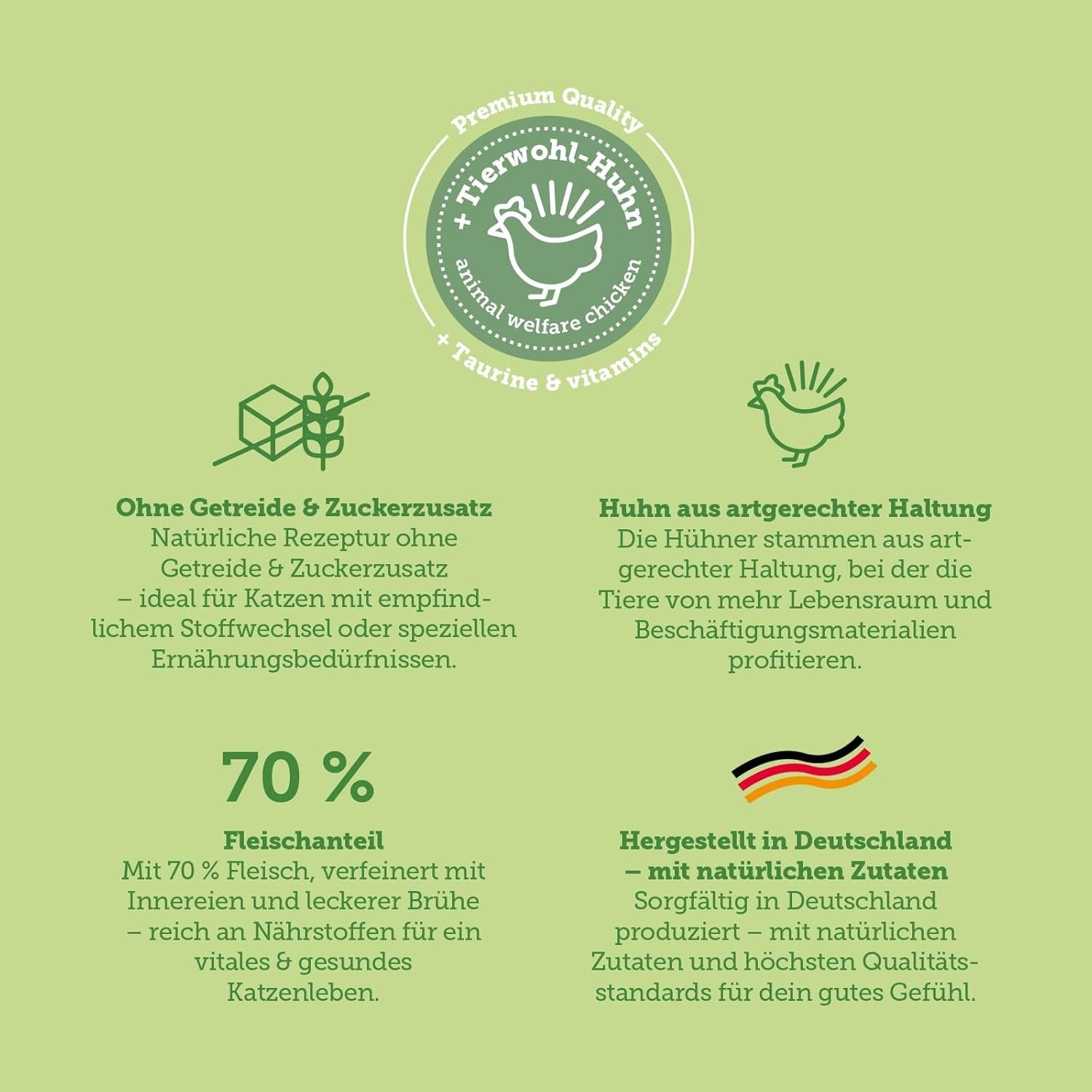 MERA Cats Nature Insekt Premium Katzenfutter Nass 12x85g | ohne Zucker und Getreide| Nachhaltig & mit viel Insektenprotein | Adult Katzennassfutter