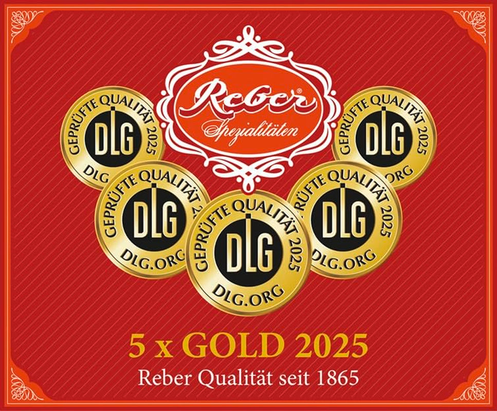 Bile Reber Mozart – pungă de cofetărie cu 8 bucăți – Bile Reber Mozart autentice din ciocolată neagră, marțipan și nuga - 1 x 160 g