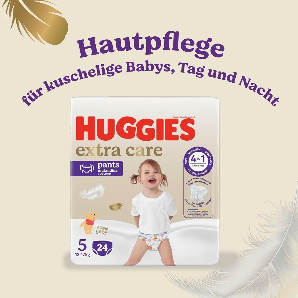 Scutece Huggies Extra Care Pants cu design Disney, mărimea 5, 68 scutece (2x34), cutie pentru jumătate de lună