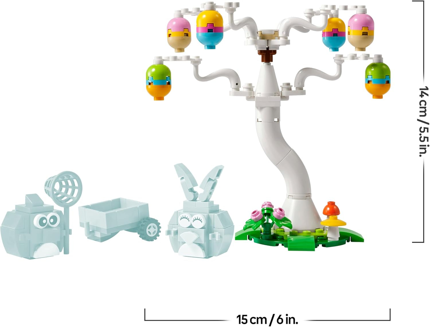LEGO Osterhase und Ostereiersuche - Kinderspielzeug mit Hasen & Vogel Tierfiguren - Mit Baum & Wagen - Kreatives Konstruktionsspielzeug - Geschenk für Mädchen & Jungen ab 8 Jahren - 40808