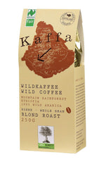 Cafea sălbatică „Kaffa”, ușoară, boabe întregi (250 g) - Organică