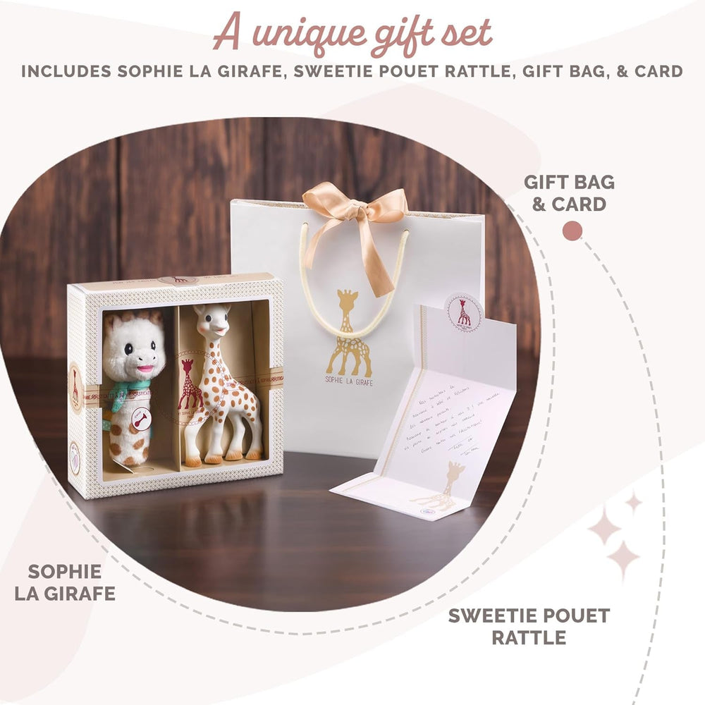 Sophie girafa set cadou de naștere Sophiesticated zornăitor pouet 00012 Jucarii Bebe Naty Shop