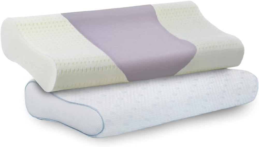 PARADIES Pernă pentru gât 40X80 Cm - Revita Ergonomic - IGR Certified, Pernă ergonomică pentru susținerea gâtului Înălțime: 10 Cm Perne ortopedice cervicale Naty Shop Latex Vario-Ergonomic