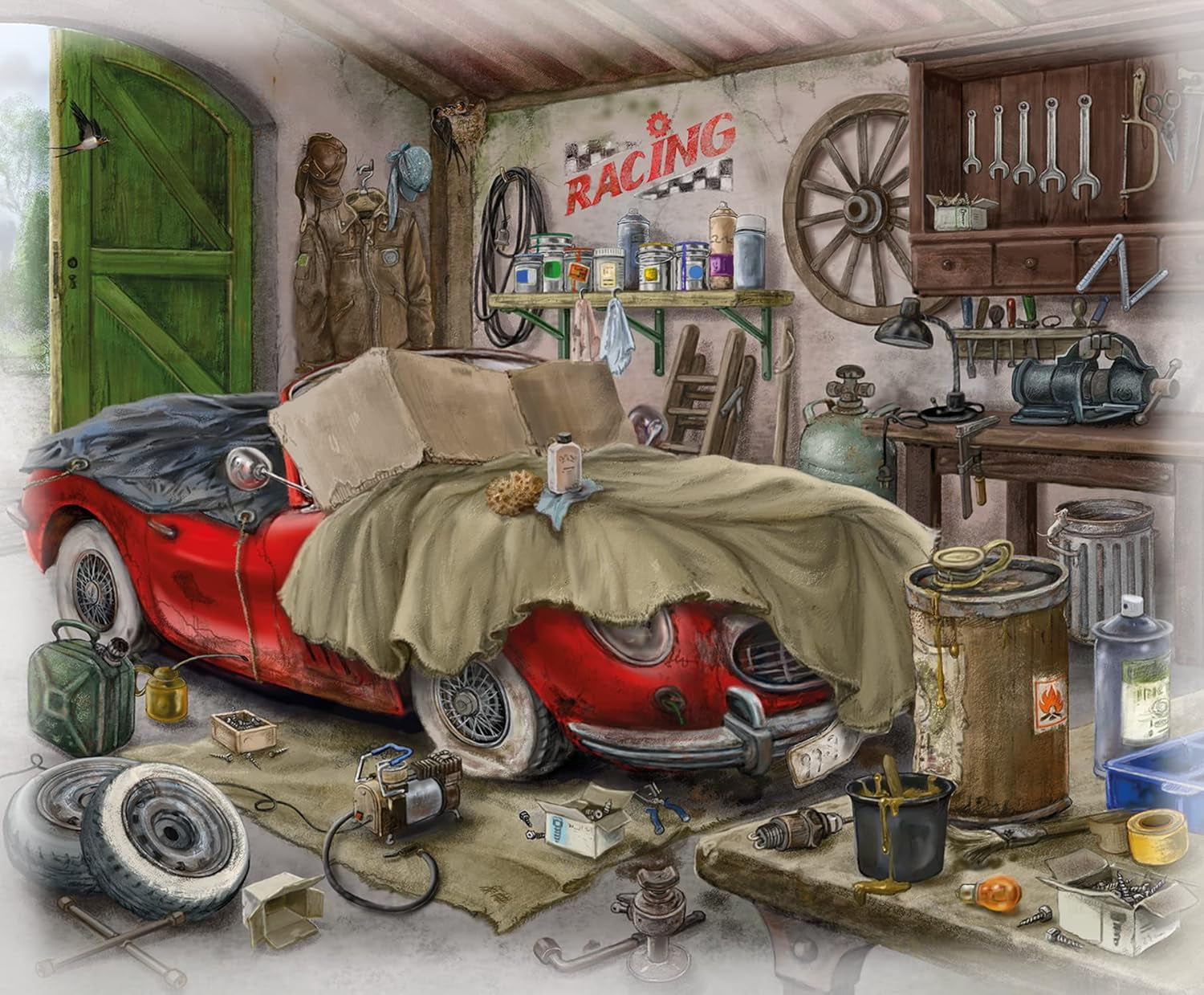 Ravensburger EXIT Puzzle - The Ghostly Manor House - 6X puzzle de 99 de piese pentru adulți și copii iubitori de puzzle cu vârsta de 10 ani și peste Puzzle Naty Shop