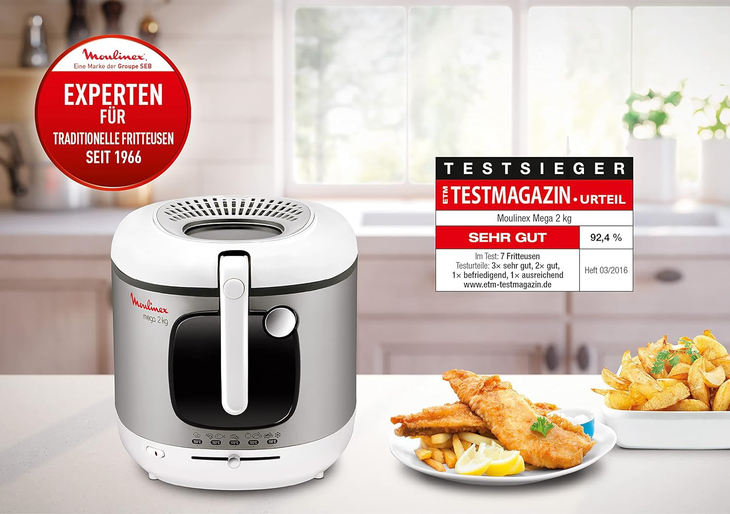 Friteuză AM4800 Mega 2Kg, friteuză cu ulei, filtru miros, 1800 W Electrocasnice Naty Shop