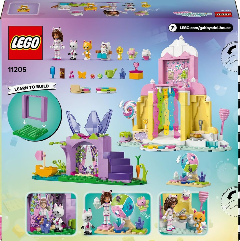 LEGO Gabbys Puppenhaus - Zuckerguss-Gebirge und Kätzchen-Garten - Spielset mit Minifigur, Panda Pfötchen & Kitty Fee - Puppe inkl. Zubehör - Geschenk für Mädchen ab 4 Jahren & Filmfans - 11205