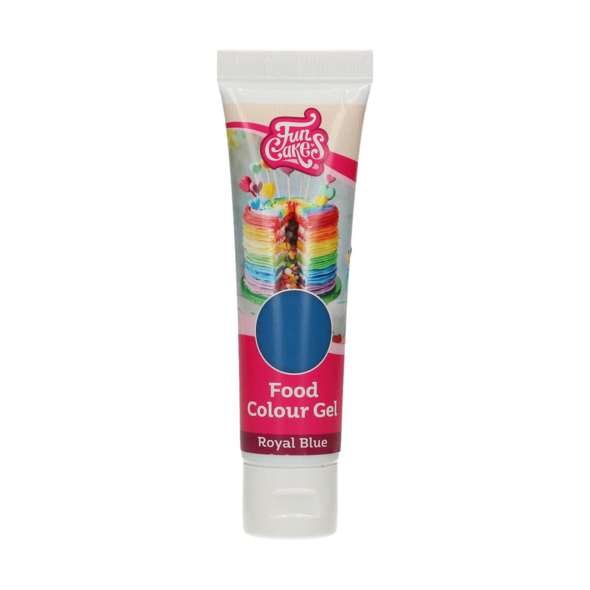 Colorant alimentar Funcakes, gel albastru regal: Colorant alimentar foarte concentrat pentru aluat, cremă, fondant și marțipan. Dozare ușoară. Picătură individuală pentru a crea culori vibrante. Halal. 30 g.