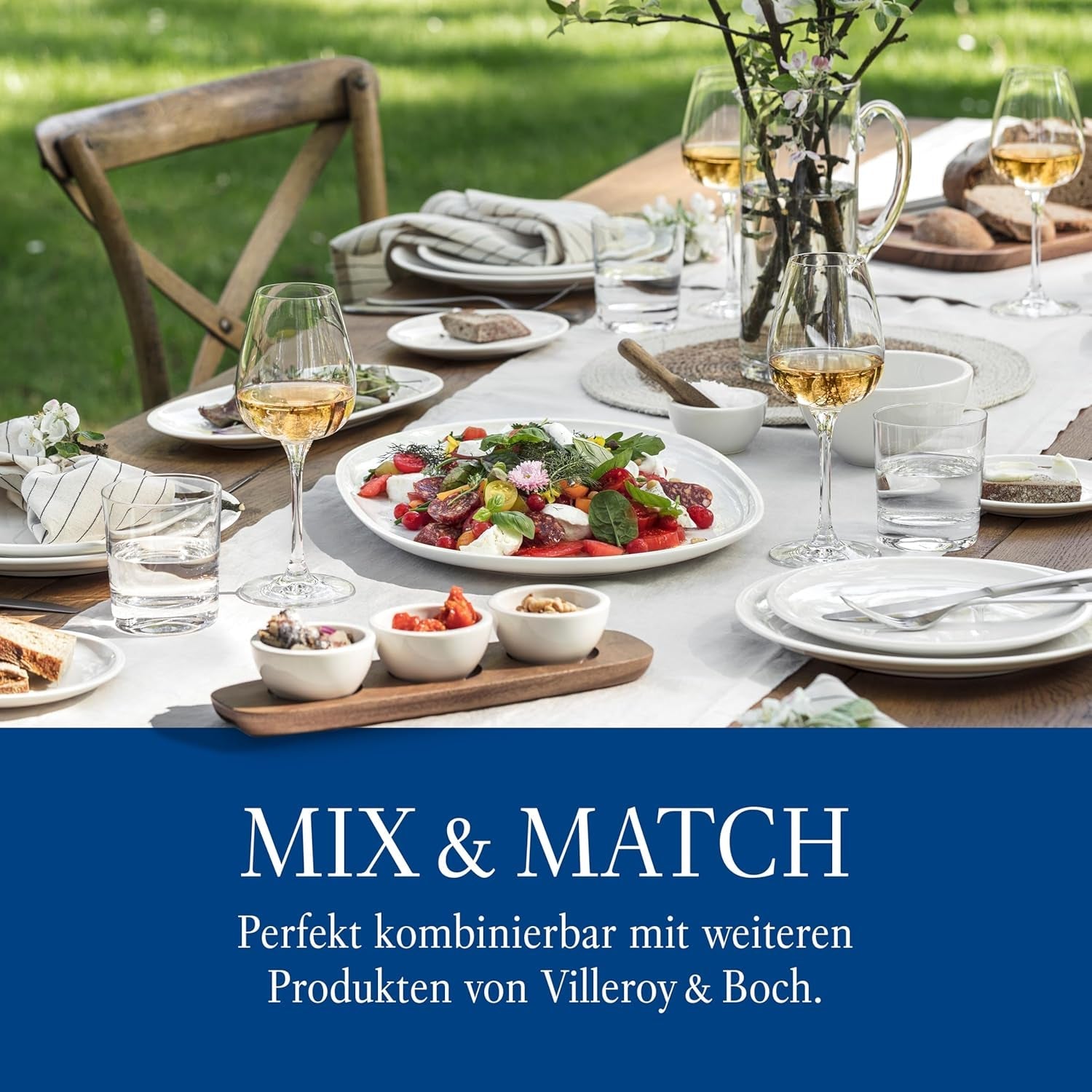 Villeroy & Boch – Set de veselă Manufacture Rock, 6 piese, Set de veselă pentru 2 persoane, Porțelan Premium, Negru